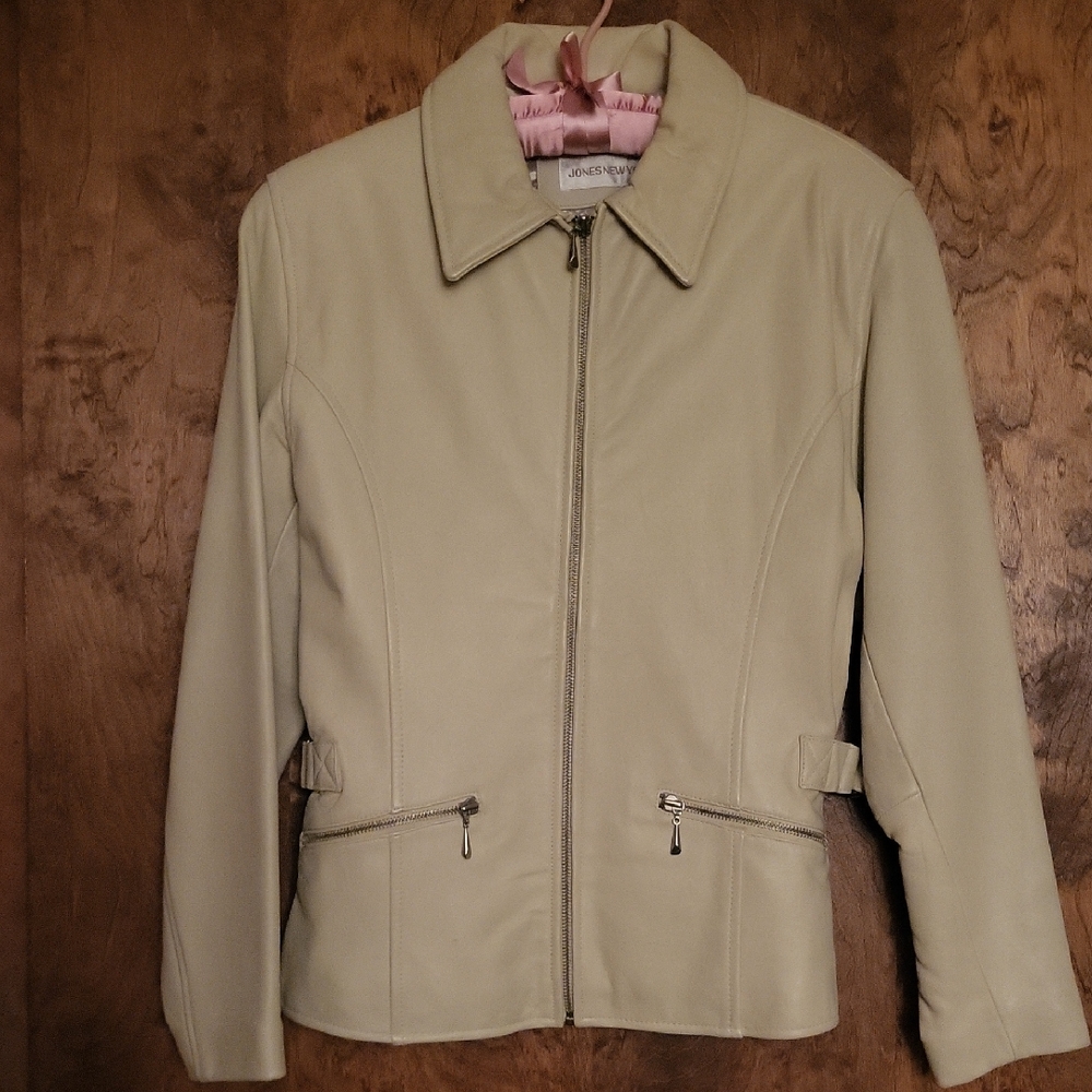 Jones New York  Leather Jacket Small